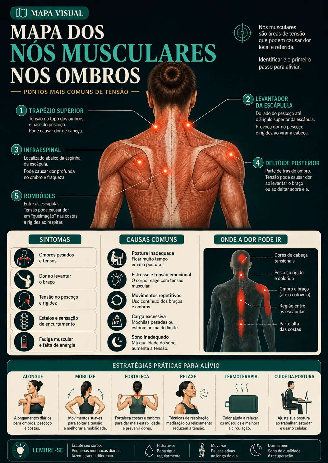 Mapa dos Nós Musculares nos Ombros