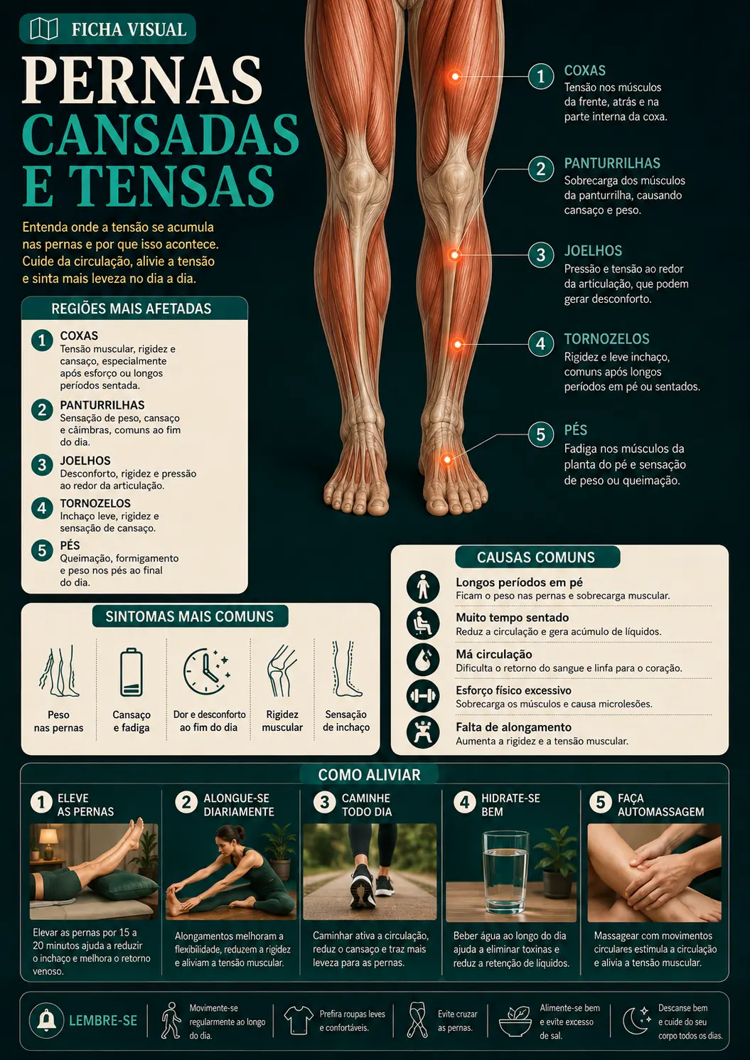 Pernas Cansadas e Tensas